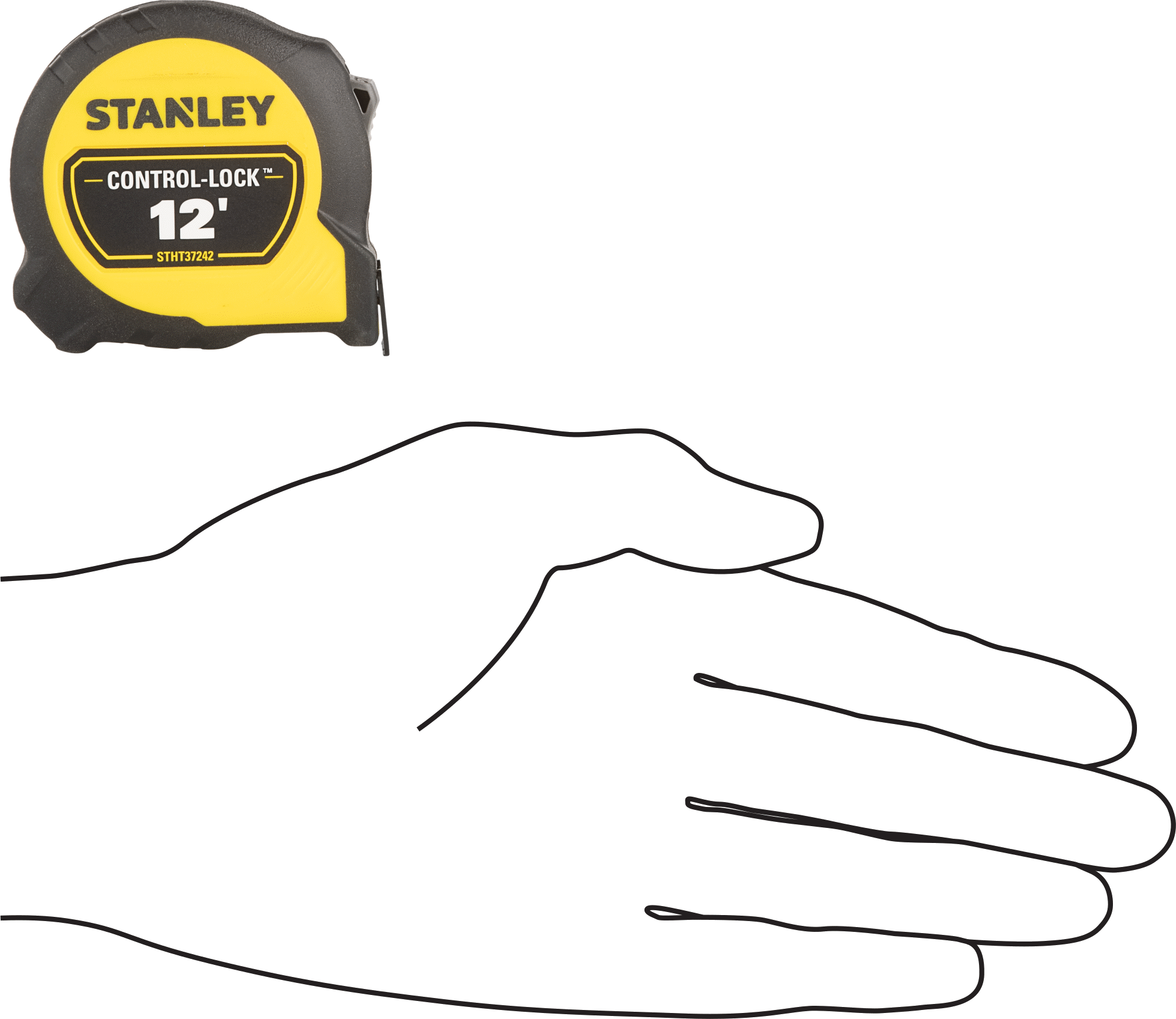 Stanley Control-Lock Şerit Metre, Model Numarası 37-242, 12 Fit Uzunluk
