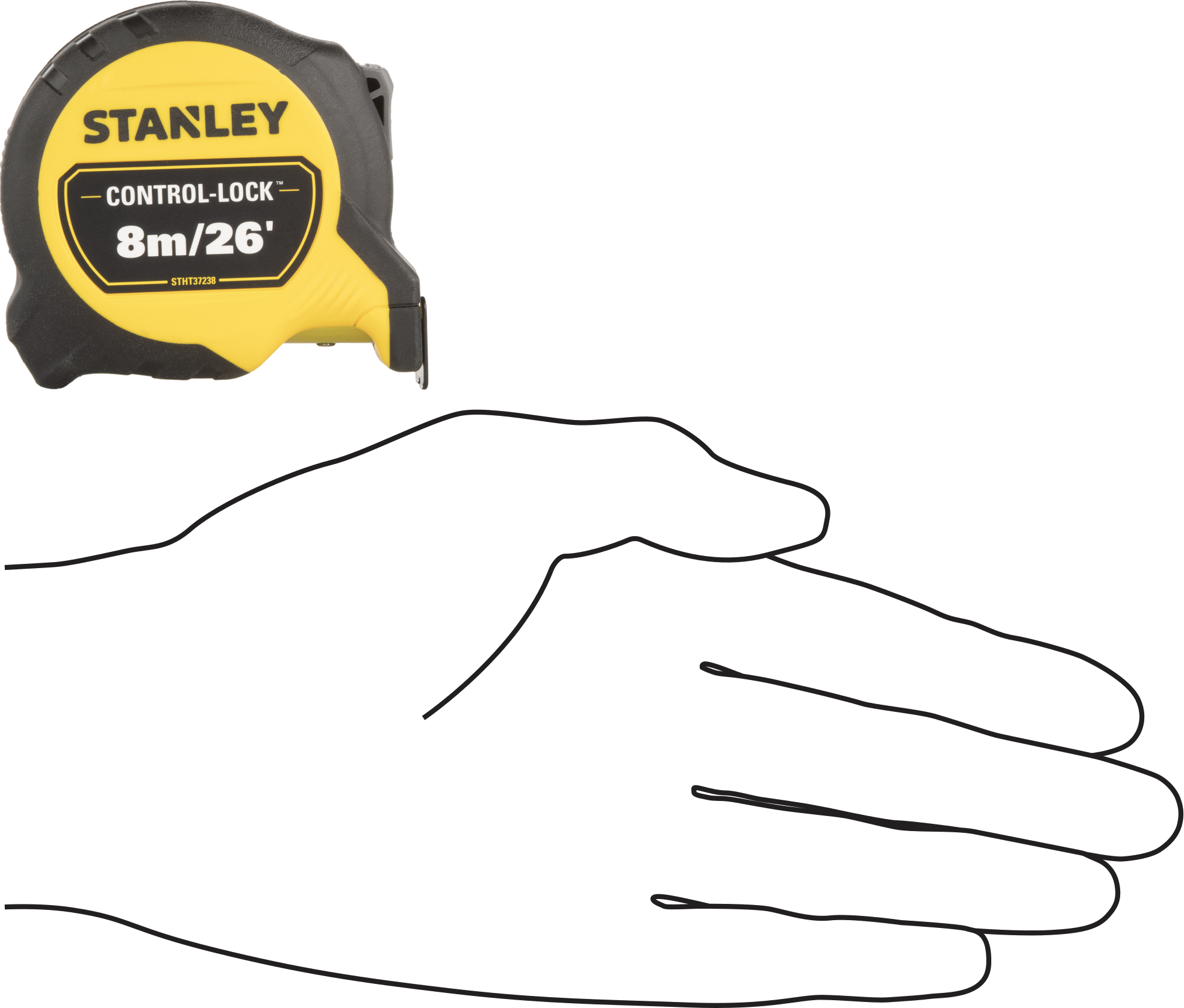 Stanley Control-Lock Şerit Metre, Model Numarası 37-238, 26 Fit/8 M Uzunluk