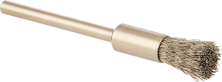 Saplı Paslanmaz Çelik Fırça, Dar Alanlar için, 1/4" Fırça Çapı