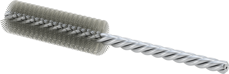 Boru Fırçası, Ağır Temizlik, 1/4" Çaplı Bükümlü Şaft, 3/4 inç Çap, Paslanmaz Çelik
