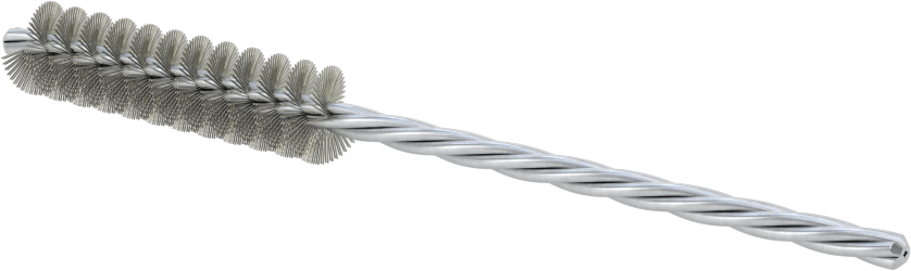 Boru Fırçası, Ağır Temizlik, 1/8" Çaplı Bükümlü Şaft, 3/8" Çap, Paslanmaz Çelik