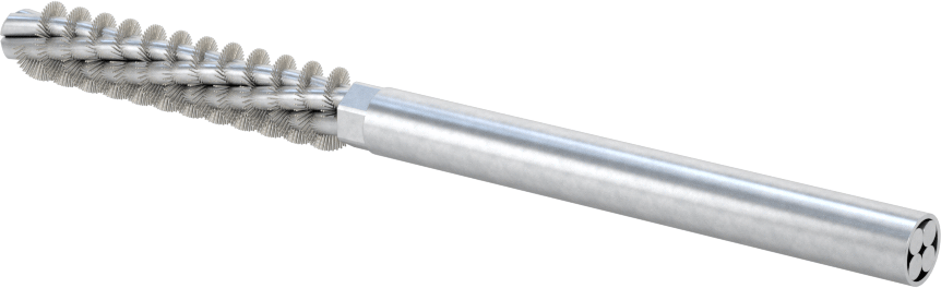 Boru Fırçası, Ağır Temizlik, 1/4" Çaplı Yuvarlak Şaft, 5/16" Çap, Paslanmaz Çelik