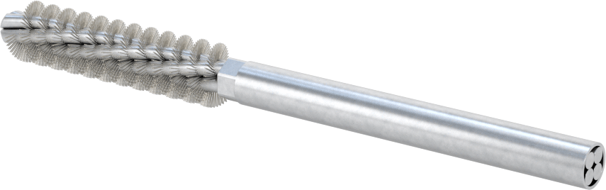 Boru Fırçası, Ağır Temizlik, 1/4" Çaplı Yuvarlak Şaft, 3/8" Çap, Paslanmaz Çelik