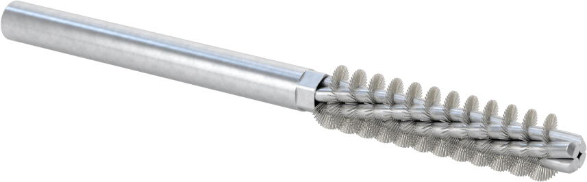 Boru Fırçası, Ağır Temizlik, 1/4" Çaplı Yuvarlak Şaft, 3/8" Çap, Paslanmaz Çelik