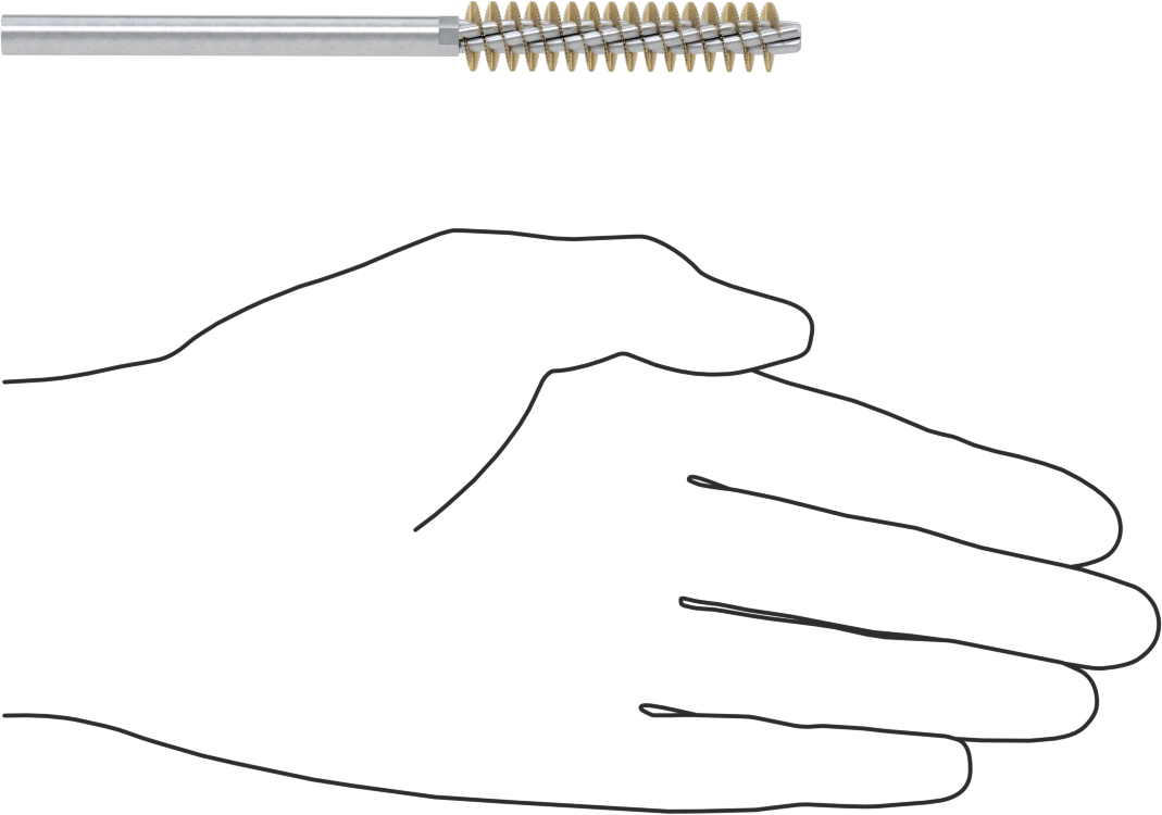 Boru Fırçası, Çizilmeye Dayanıklı, 1/4" Çaplı Yuvarlak Şaft, 7/16“ Çap x 2” Uzunluk