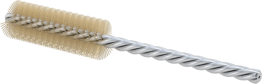 Boru Fırçası, Çizilmeye Dayanıklı, 7/32" Bükümlü Şaft, 11/16“ Çap x 2” Uzunluk