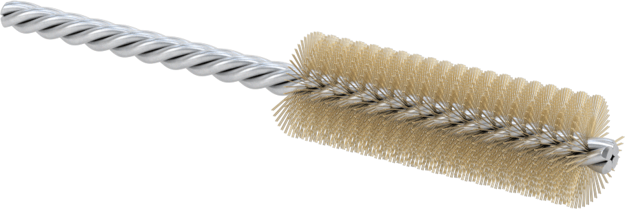 Boru Fırçası, Çizilmeye Dayanıklı, 1/4" Bükümlü Şaft, 13/16“ Çap x 2-1/2” Uzunluk