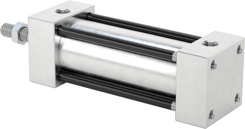 Sensör Hazır Bağlantı Çubuğu Hava Silindiri, Çift Etkili, 1-1/4" Delik, 1-13/16" Genişlik, 2-1/2" Strok