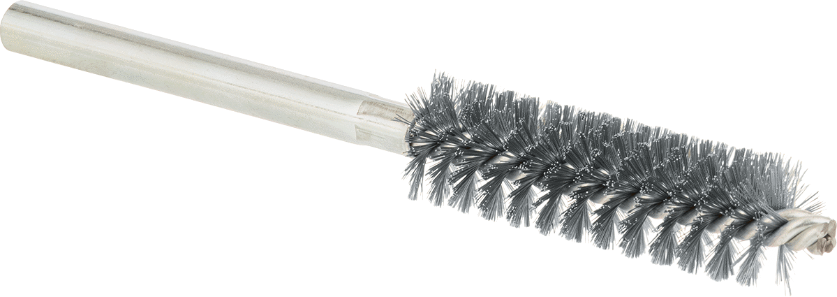 Boru Fırçası, Ağır Temizlik, 5/16" Çaplı Yuvarlak Şaft, 11/16" Çap, Paslanmaz Çelik