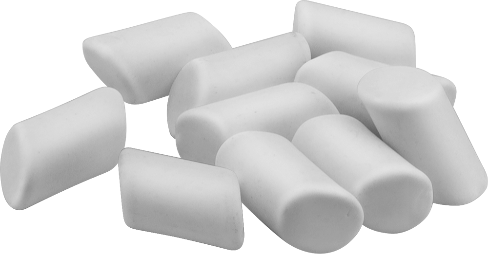 Çelik için Tamburlu Aşındırma Malzemesi, Paslanmaz Çelik ve Sert Metaller, Silindir, Pürüzsüz Yüzey için, 5/8" Uzunluk, 5/16" Genişlik, 10 lbs.