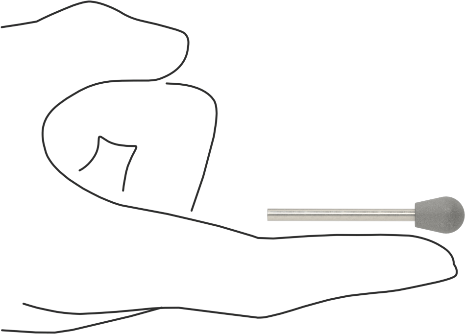 Metaller için Kauçuk Yastıklı Aşındırıcı Taşlama Ucu, Çelik için, 1/8" Şaft Çapı, Şekil No. B112, 80 Kum