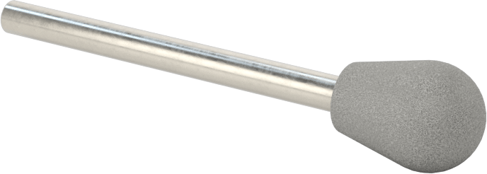 Metaller için Kauçuk Yastıklı Aşındırıcı Taşlama Ucu, Çelik için, 1/8" Şaft Çapı, Şekil No. B112, 80 Kum