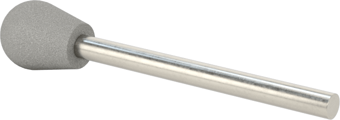 Metaller için Kauçuk Yastıklı Aşındırıcı Taşlama Ucu, Çelik için, 1/8" Şaft Çapı, Şekil No. B112, 80 Kum