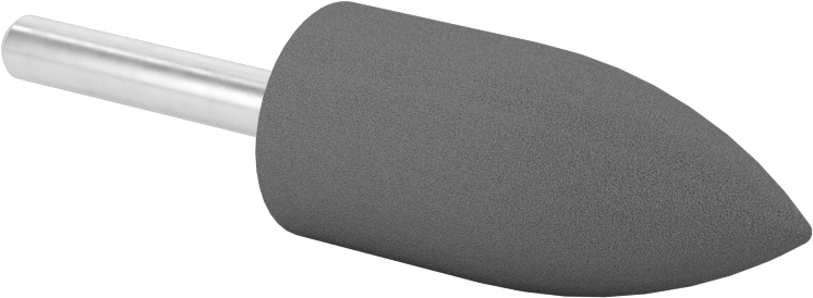 Metaller için Kauçuk Yastıklı Aşındırıcı Taşlama Ucu, Çelik için, 1/4" Şaft Çapı, Şekil No. A11