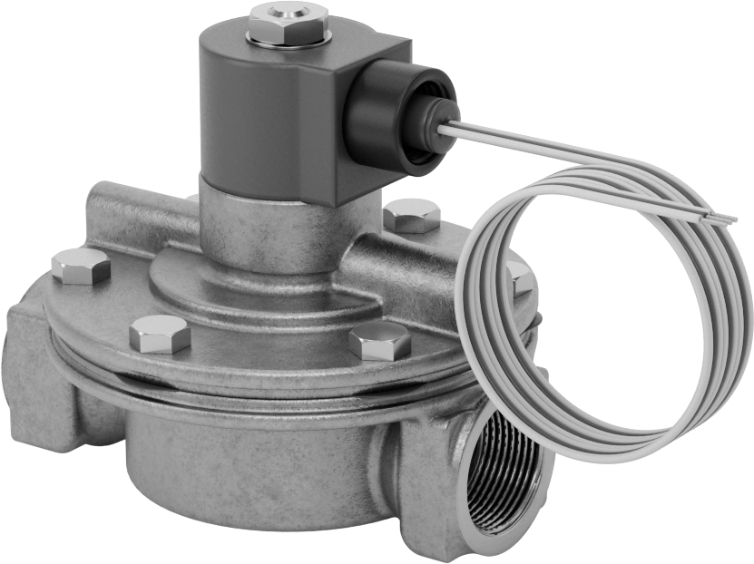 Buhar için Solenoid Açma/Kapama Vanası, Pirinç Gövde, Normalde Kapalı, 24V AC, 1 NPT Dişi, 13 Cv