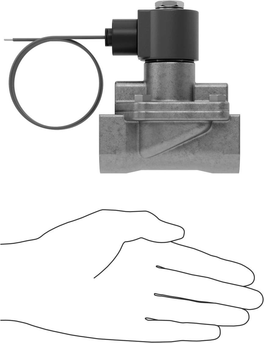 Buhar için Solenoid Açma/Kapama Vanası, Pirinç Gövde, Normalde Açık, 120V AC, 3/4 NPT Dişi, 6 Cv