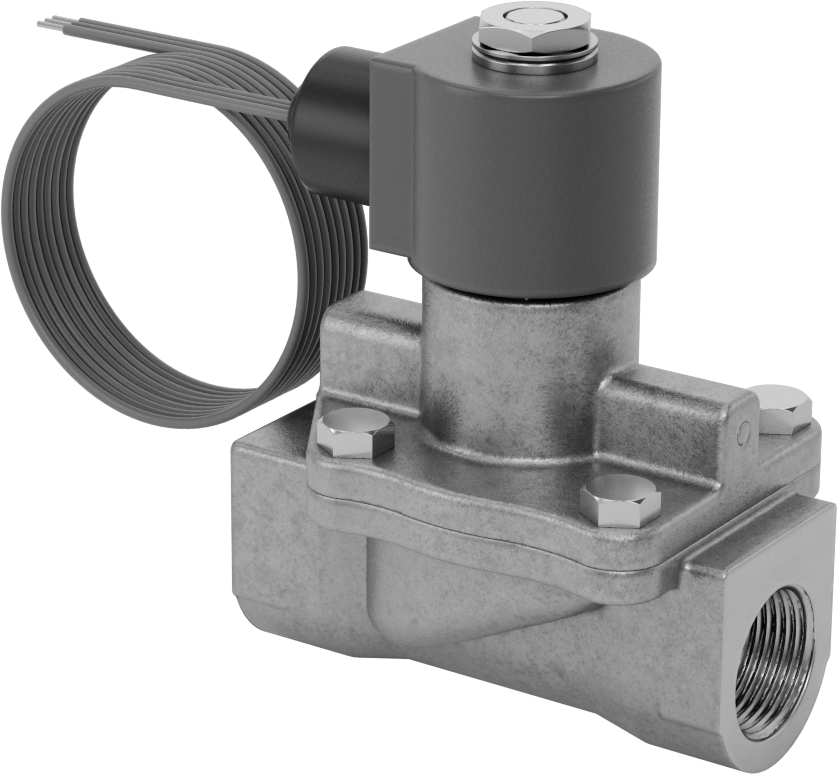 Buhar için Solenoid Açma/Kapama Vanası, Pirinç Gövde, Normalde Açık, 120V AC, 3/4 NPT Dişi, 6 Cv