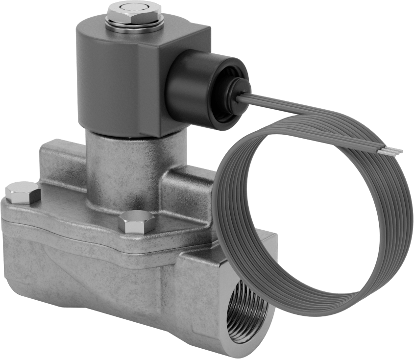 Buhar için Solenoid Açma/Kapama Vanası, Pirinç Gövde, Normalde Açık, 120V AC, 3/4 NPT Dişi, 6 Cv