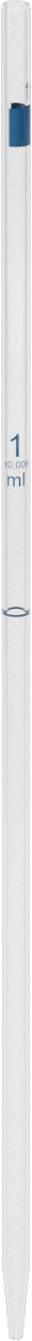 Pipet, Soda-Kireç Cam, 1 ml Kapasite