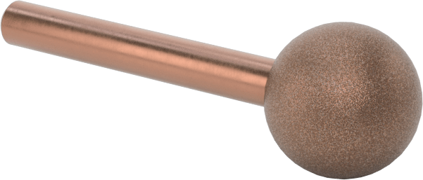 Metalsiz Malzemeler için Taşlama Ucu, 1/8" Şaft Çapı, 13/32" Çaplı Yuvarlak Baş, 80 Kum