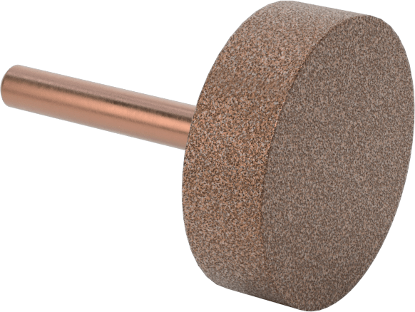 Metalsiz Malzemeler için Taşlama Ucu, 1/8" Şaft Çapı, 25/32“ Çap x 1/4” Uzunlukta Başlık, 80 Kum