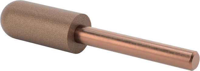 Metalsiz Malzemeler için Taşlama Ucu, 1/8" Şaft Çapı, 9/32“ Çap x 21/32” Uzun Baş, 80 Kum