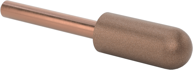 Metalsiz Malzemeler için Taşlama Ucu, 1/8" Şaft Çapı, 9/32“ Çap x 21/32” Uzun Baş, 80 Kum