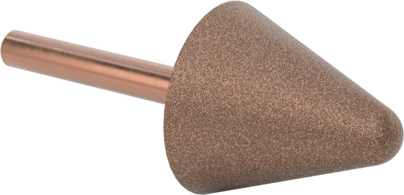 Metalsiz Malzemeler için Taşlama Ucu, 1/8" Şaft Çapı, 5/8“ Çap x 21/32” Uzunluk Başlık, 80 Kum