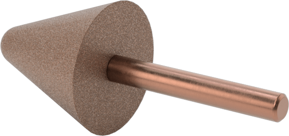 Metalsiz Malzemeler için Taşlama Ucu, 1/8" Şaft Çapı, 5/8“ Çap x 21/32” Uzunluk Başlık, 80 Kum