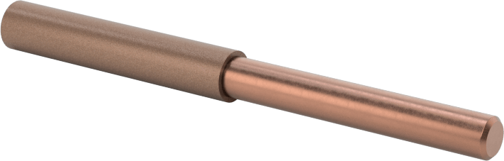 Metalsiz Malzemeler için Taşlama Ucu, 1/8" Şaft Çapı, 5/32“ Çap x 27/32” Uzun Başlık, 80 Kum