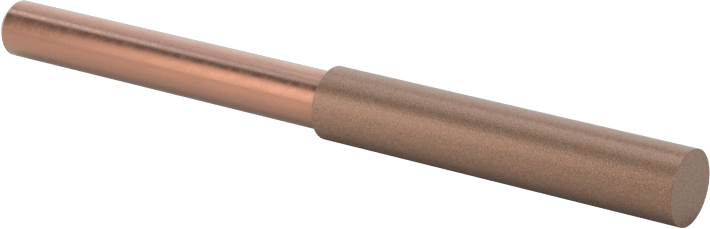 Metalsiz Malzemeler için Taşlama Ucu, 1/8" Şaft Çapı, 5/32“ Çap x 27/32” Uzun Başlık, 80 Kum