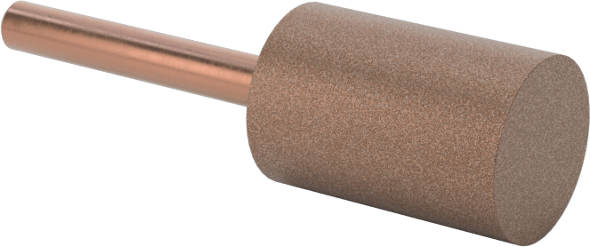 Metalsiz Malzemeler için Taşlama Ucu, 1/8" Şaft Çapı, 7/16“ Çap x 21/32” Uzun Başlık, 80 Kum