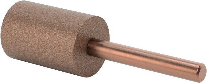 Metalsiz Malzemeler için Taşlama Ucu, 1/8" Şaft Çapı, 7/16“ Çap x 21/32” Uzun Başlık, 80 Kum