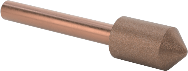 Metalsiz Malzemeler için Taşlama Ucu, 1/8" Şaft Çapı, 1/4“ Çap x 7/16” Uzunluk Başlık, 120 Kum