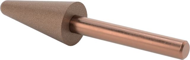 Metalsiz Malzemeler için Taşlama Ucu, 1/8" Şaft Çapı, 5/16“ Çap x 21/32” Uzun Baş, 80 Kum