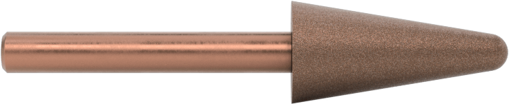 Metalsiz Malzemeler için Taşlama Ucu, 1/8" Şaft Çapı, 5/16“ Çap x 21/32” Uzun Baş, 80 Kum