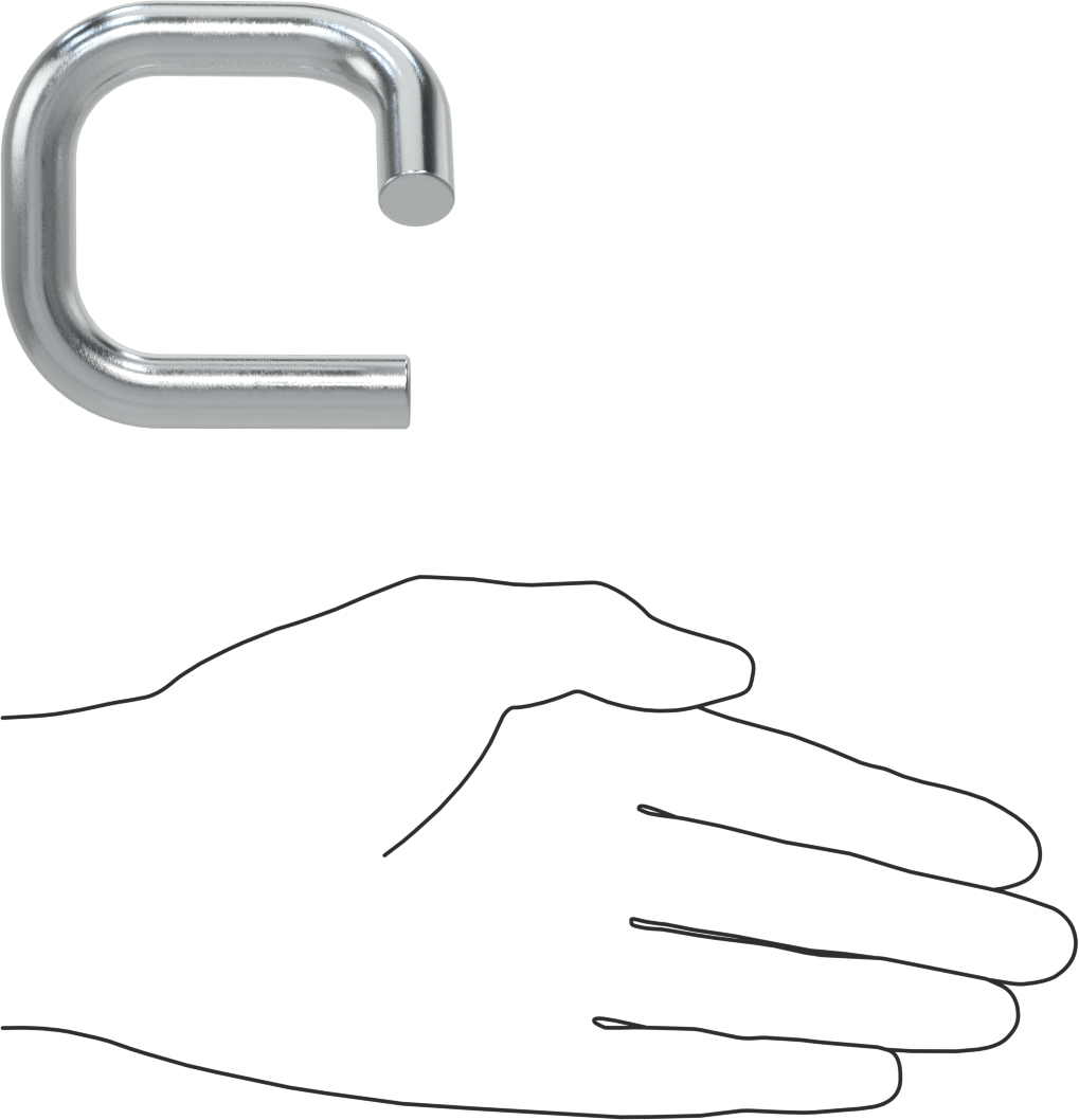 Cıvatalı Çerçeveler için 1-5/8 inç ve 1-7/8 inç Yükseklikli Raylar için Kilitleme Pimi