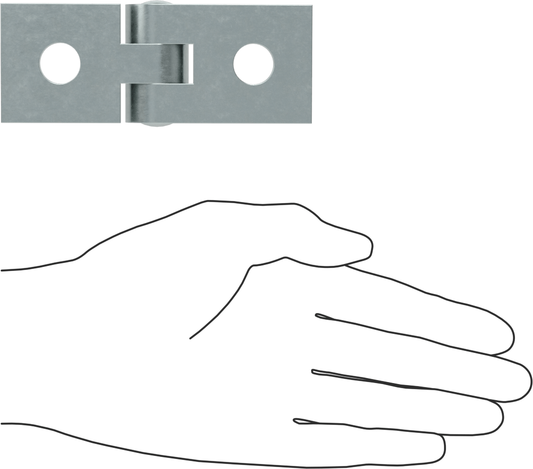 Cıvatalı Ray için 4-1/4“ x 1-5/8” Uzunluğunda Menteşe