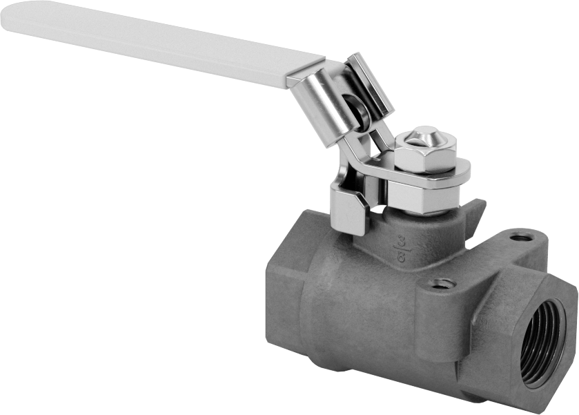 Yüksek Basınçlı Açma/Kapama Valfi, Kilitlenebilir Kol Saplı, Çelik Gövde, 3/8 NPT Dişi, 7,2 Cv