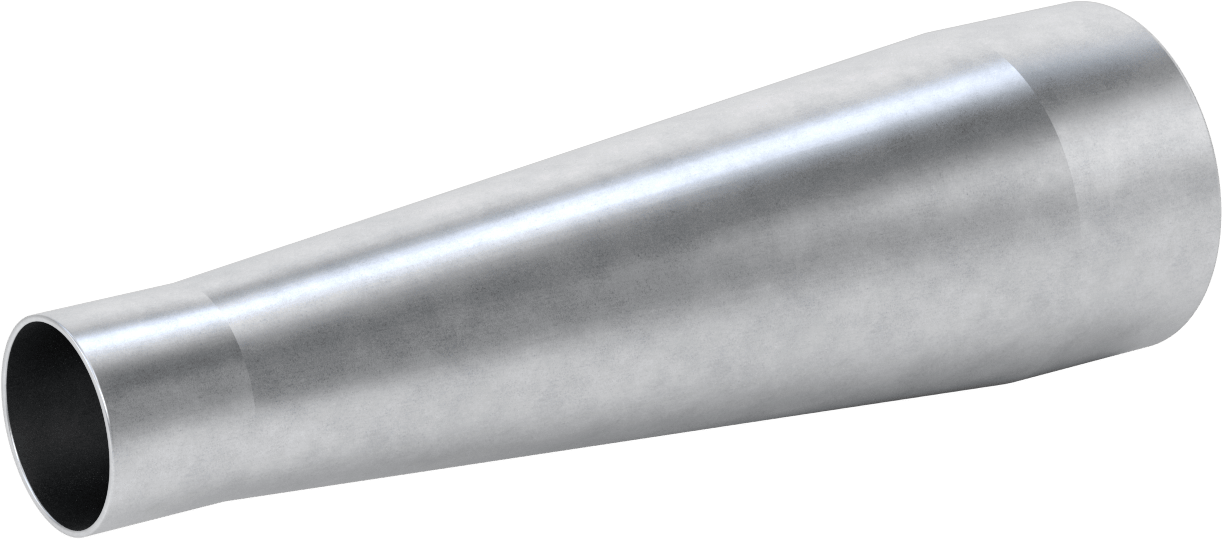 Çelik Boru için Vakum Bağlantı Parçası, 4“ x 2-1/8” Boru Dış Çapı için Düz Redüktör, Galvanizli Çelik