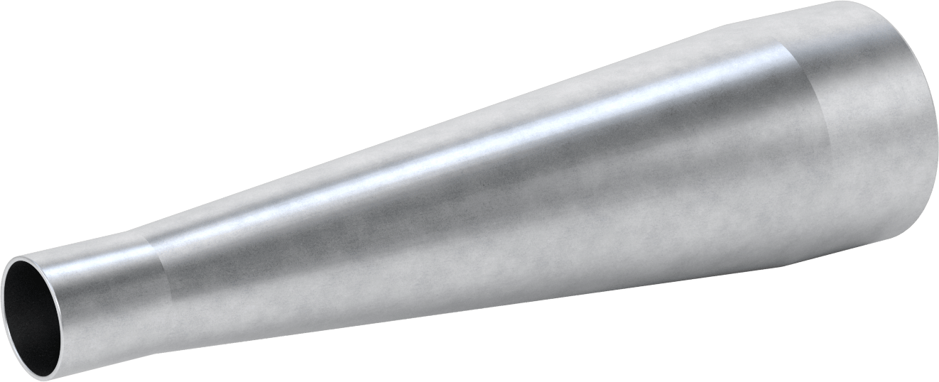 Çelik Boru için Vakum Bağlantı Parçası, 5“ x 2-1/8” Dış Çaplı Boru için Düz Redüktör, Galvanizli Çelik