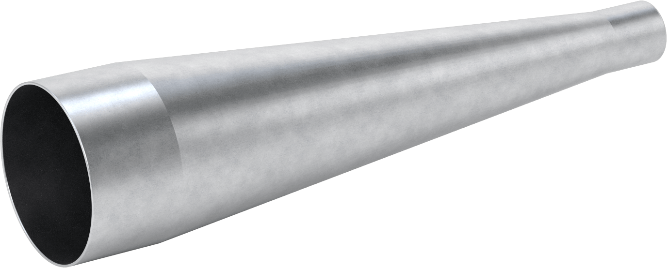 Çelik Boru için Vakum Bağlantı Parçası, 6“ x 2-1/8” Boru Dış Çapı için Düz Redüktör, Galvanizli Çelik