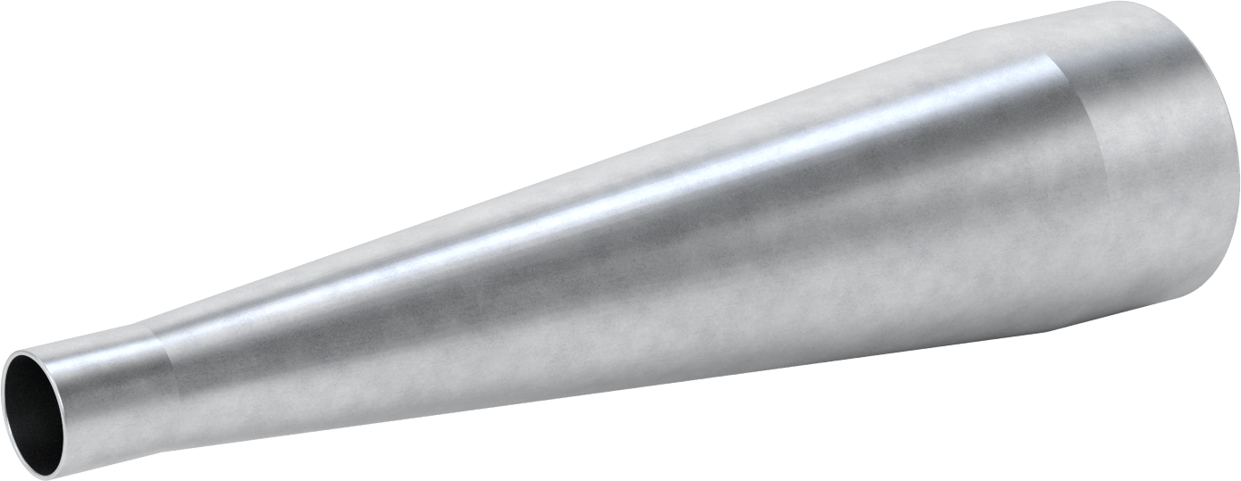 Çelik Boru için Vakum Bağlantı Parçası, 6“ x 2-1/8” Boru Dış Çapı için Düz Redüktör, Galvanizli Çelik