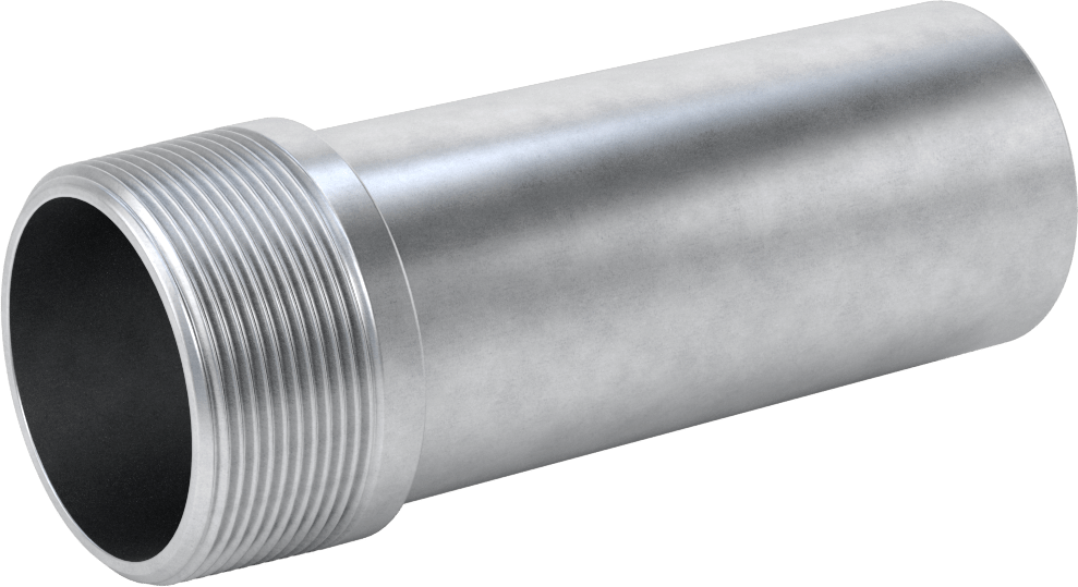 Çelik Boru için Vakum Bağlantı Parçası, 2-1/8" boru dış çapı x 2 NPT erkek için adaptör, Galvanizli Çelik