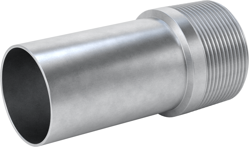Çelik Boru için Vakum Bağlantı Parçası, 2-1/2" boru x 2-1/2 NPT erkek için adaptör, Galvanizli Çelik