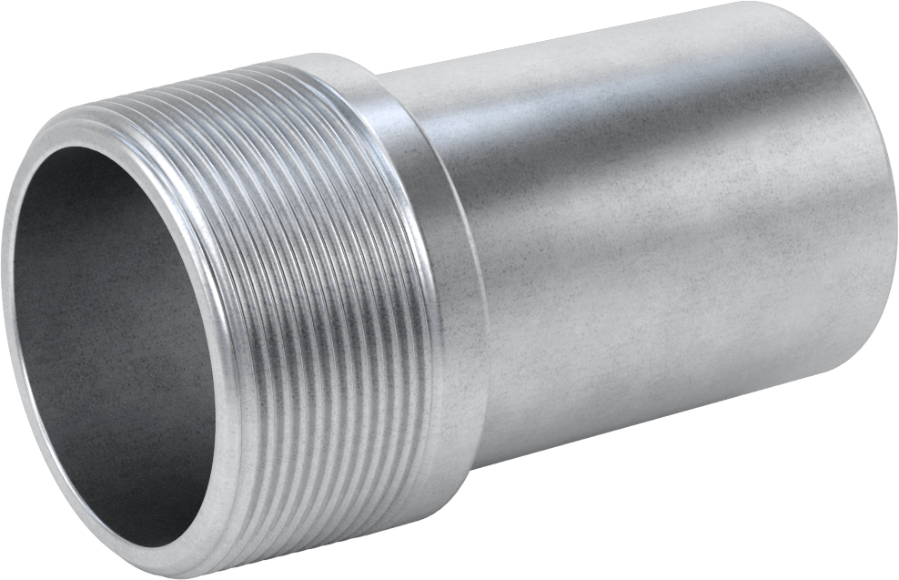 Çelik Boru için Vakum Bağlantı Parçası, 3" Boru Dış Çapı x 3 NPT Erkek için Adaptör, Galvanizli Çelik