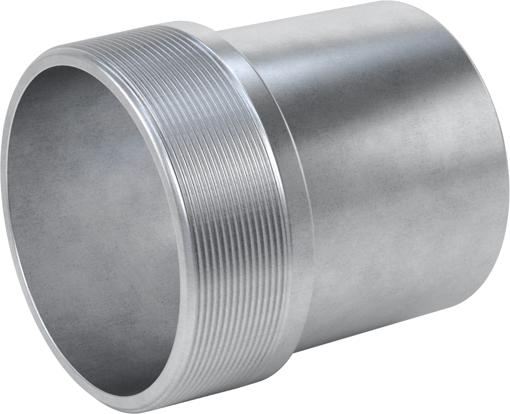 Çelik Boru için Vakum Bağlantı Parçası, 6" Boru Dış Çapı x 6 NPT Erkek için Adaptör, Galvanizli Çelik