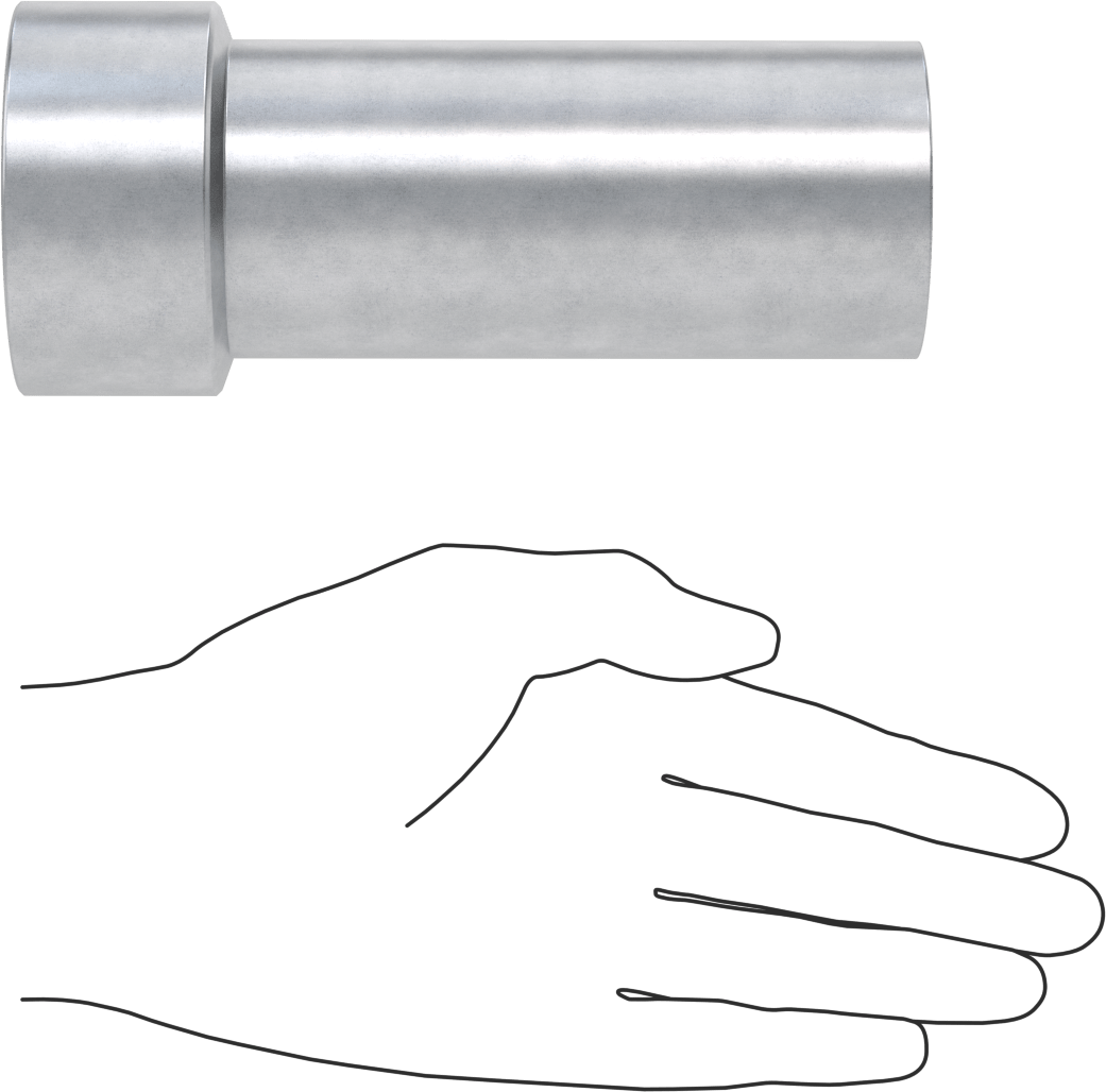 Çelik Boru için Vakum Bağlantı Parçası, 2-1/8" Boru Dış Çapı x 2 NPT Dişi için Adaptör, Galvanizli Çelik