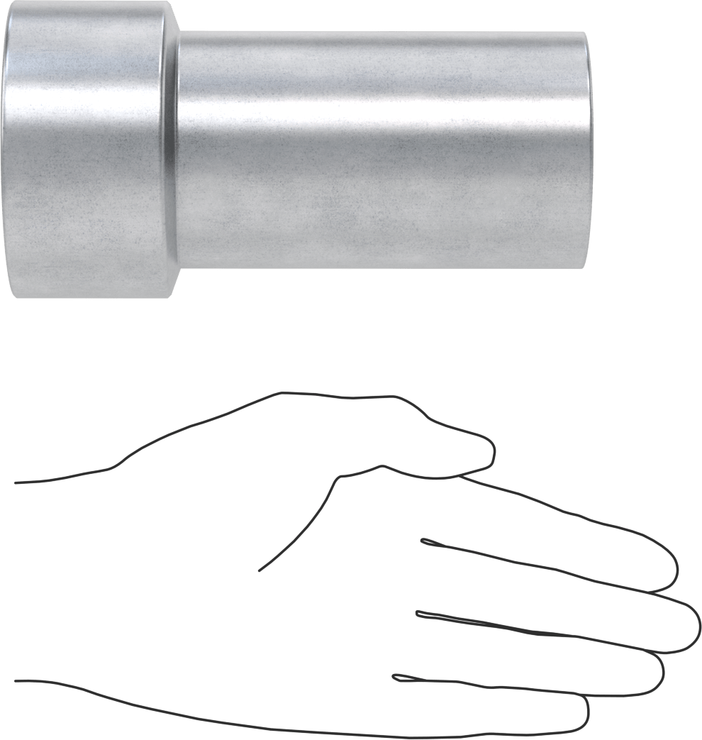 Çelik Boru için Vakum Bağlantı Parçası, 2-1/2" boru x 2-1/2 NPT dişi için adaptör, Galvanizli Çelik