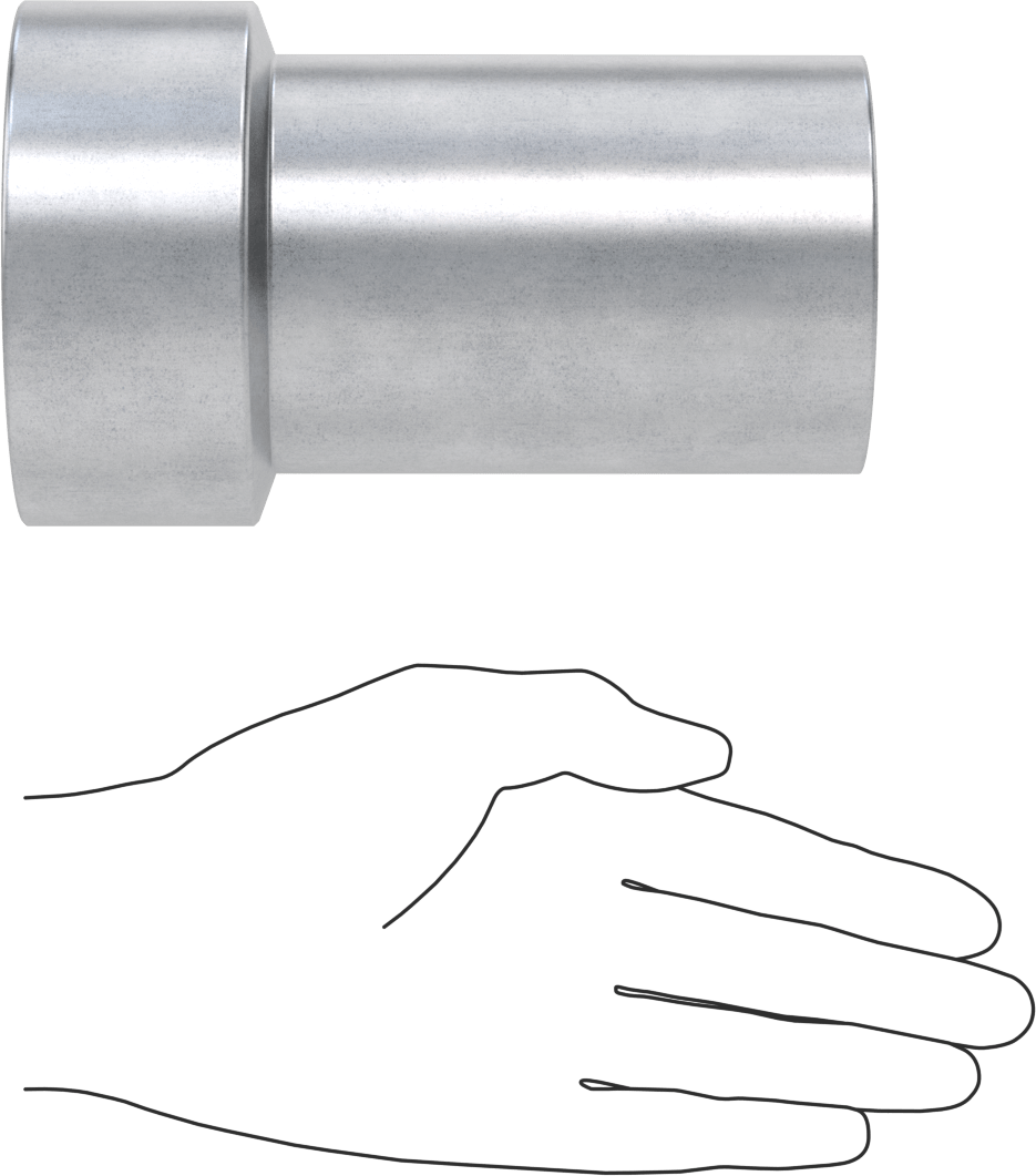 Çelik Boru için Vakum Bağlantı Parçası, 3" Dış Çaplı Boru x 3 NPT Dişi için Adaptör, Galvanizli Çelik